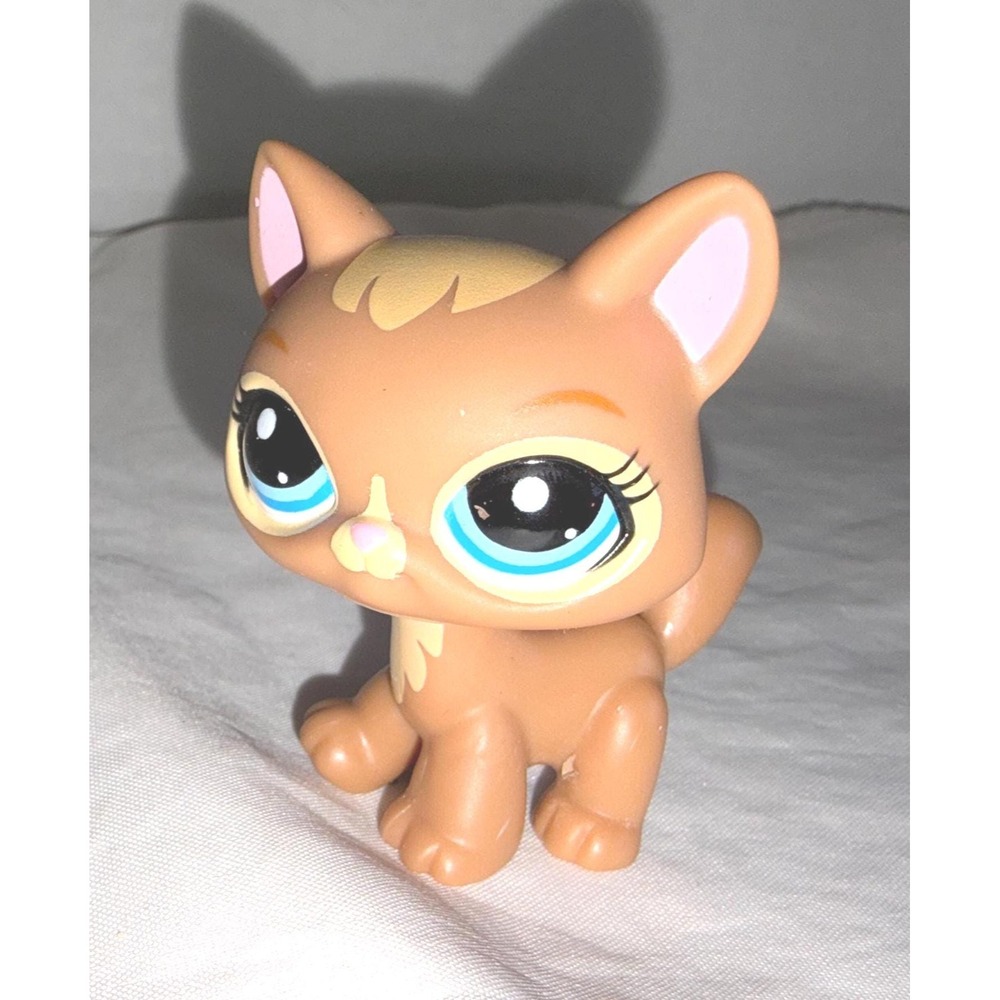 Authentic Littlest Pet Shop LPS Brown Short Hair Cat #A7226 33401